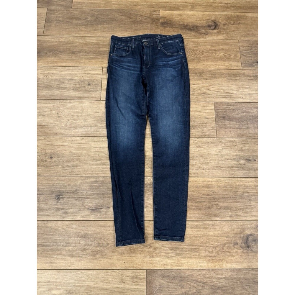 AG Adriano Goldschmied The Farrah Skinny High Rise Skinny Navy‎ Dark wash  28R